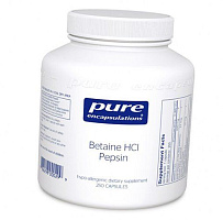 Бетаин Гидрохлорид и Пепсин, Betaine HCl Pepsin, Pure Encapsulations