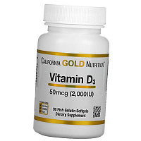 Витамин Д3, Vitamin D3 2000, California Gold Nutrition