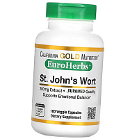 Экстракт Зверобоя, EuroHerbs St. John's Wort, California Gold Nutrition