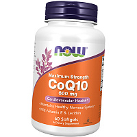 Коэнзим Q10 с Витамином Е и Лецитином, CoQ10 600, Now Foods 