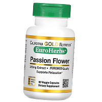 Экстракт Пассифлоры, EuroHerbs Passion Flower 250, California Gold Nutrition