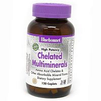 Хелатные Мультиминералы, Chelated Multiminerals, Bluebonnet Nutrition