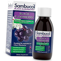 Сироп из Черной Бузины, Без сахара, Black Elderberry Sugar Free Syrup, Sambucol