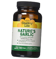 Экстракт масла чеснока без запаха, Nature's Garlic 500, Country Life