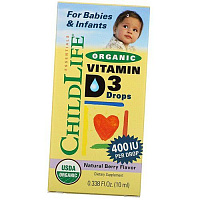 Органический Витамин Д3 для детей, Organic Vitamin D3 Drops, ChildLife