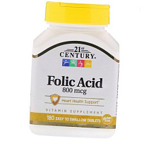 Фолиевая кислота, Folic Acid 800, 21st Century