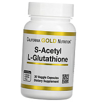 S-ацетил-L-глутатион, S-Acetyl L-Glutathione 100, California Gold Nutrition 