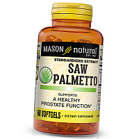 Экстракт Со Пальметто, Standardized Extract Saw Palmetto 160, Mason Natural