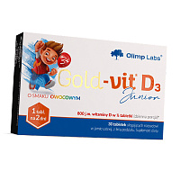 Витамин Д3 для детей, Gold-Vit D3 Junior Tabs, Olimp Nutrition