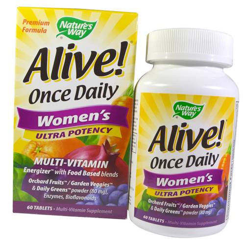 Once daily. Alive витамины для женщин. Nature's way, Alive! Once Daily.