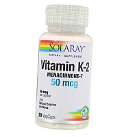 Витамин К2, Менахинон-7, Vitamin K-2 Menaquinone-7 50, Solaray