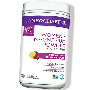Магниевый порошок для женщин, Women’s Magnesium Powder + Tart Cherry, New Chapter