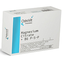 Магний Цитрат и Витамин В6, Pharma Magnesium Citrate + B6 P-5-P, Ostrovit