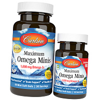 Омега Максимум, Maximum Omega Minis, Carlson Labs