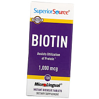 Витамин В7, Биотин, Biotin 1000, Superior Source