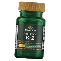 Витамин К2, максимальная сила, Real Food Vitamin K2 200, Swanson