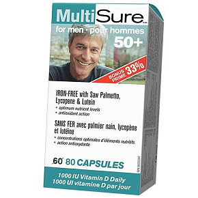 Витамин для мужчин после 50, MultiSure for Men 50+, Webber Naturals