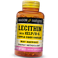 Лецитин Комплекс, Lecithin With Kelp/Vitamin B 6 Plus Cider Vinegar, Mason Natural