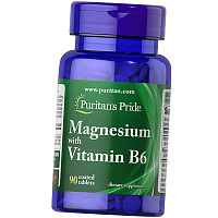 Магний с Витамином В6, Magnesium with Vitamin B6, Puritan's Pride