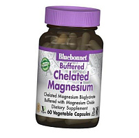 Буферизованный хелатный магний, Buffered Chelated Magnesium, Bluebonnet Nutrition