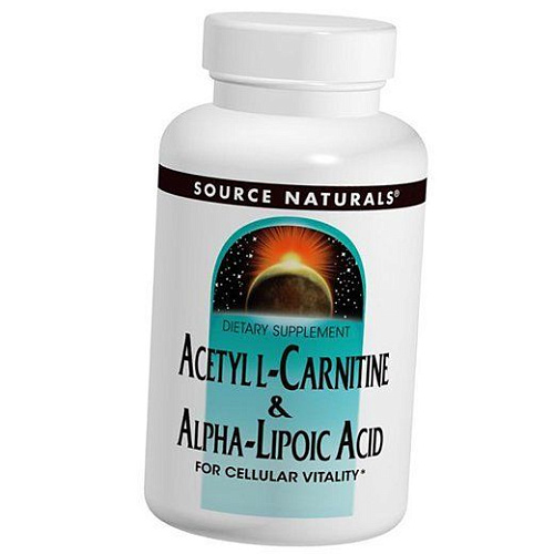 Купити Ацетил L Карнітин та Альфа-ліпоєва кислота, Acetyl L-carnitine & Alpha-Lipoic Acid, Source Naturals 