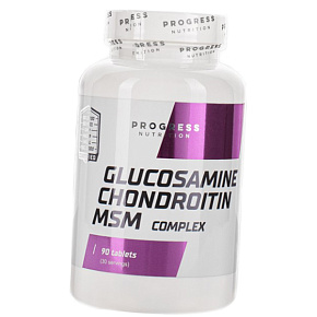 Комплекс для суставов и связок, Глюкозамин Хондроитин МСМ, Glucosamine Chondroitin & MSM, Progress Nutrition