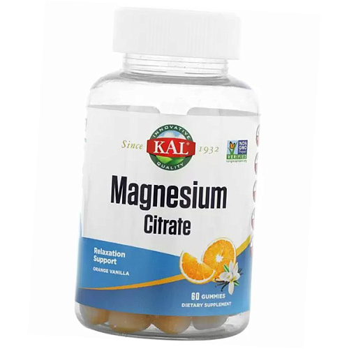Вітаміни та мінерали Магній Цитрат, Magnesium Citrate Gummies, KAL 