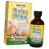 Витамины для детей, Animal Parade Baby Plex, Nature's Plus