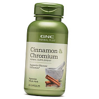 Корица плюс Хром, Herbal Plus Cinnamon & Chromium, GNC