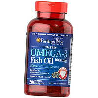 Рыбий жир, Омега 3, Omega-3 Fish Oil 1000 Coated, Puritan's Pride