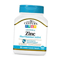 Цинк с Витаминами С и В6, Zinc plus Vitamins C & B-6, 21st Century
