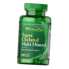 Хелатные Мультиминералы, Super Chelated Multi-Mineral, Puritan's Pride