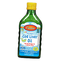 Норвежское масло печени трески для детей, Cod Liver Oil for Kids, Carlson Labs
