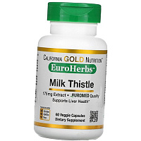 Экстракт расторопши, EuroHerbs Milk Thistle Extract, California Gold Nutrition
