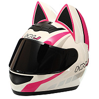 Мотошлем Мото Кото с ушками интеграл (full face) HNJ M-9412 купить