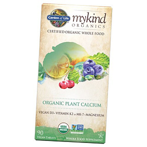 Витамины для костей, Mykind Organics Plant Calcium, Garden of Life
