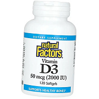 Витамин Д3, Vitamin D3 2000, Natural Factors