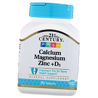 Витамины для костей, Calcium Magnesium Zinc + D3, 21st Century