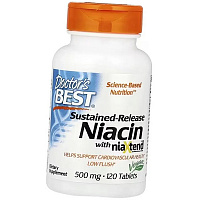 Ниацин, Sustained-Release Niacin with niaXtend, Doctor's Best