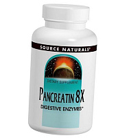 Панкреатин, Pancreatin 8X, Source Naturals