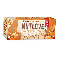 Диетические сладкие вафельные трубочки, Nut Love Crispy Rolls, All Nutrition
