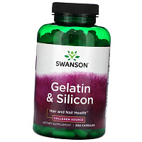 Желатин и хелат кремния, Gelatin and Silicon, Swanson купить
