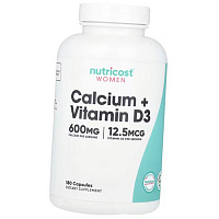 Кальций Д3 для женщин, Women Calcium + Vitamin D3, Nutricost