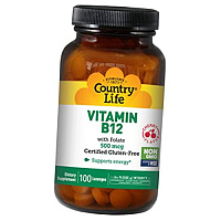 Витамин В12 и Фолиевая Кислота, Vitamin B12 With Folate, Country Life