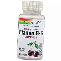 Витамин В12, Vitamin B-12 5000 Lozenge, Solaray