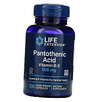 Пантотеновая кислота, Pantothenic Acid 500, Life Extension