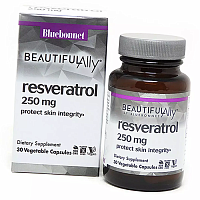 Экстракт корня японского спорышника и Ресвератрол, Resveratrol 250, Bluebonnet Nutrition 