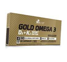 Омега 3 с Витаминами Д3 К2, Gold Omega-3 D3+K2 Sport Edition, Olimp Nutrition