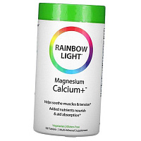 Витамины для снятия мышечного напряжения, Magnesium Calcium +, Rainbow Light