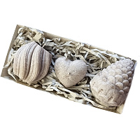 Аромасвечи ручной работы зимние, подарочный набор свечей ручной работы NWN-127 NeedleWoman от магазина Foods Body